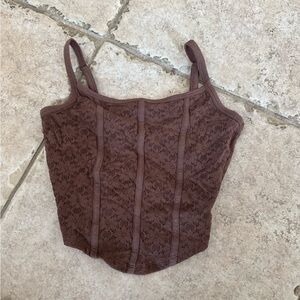 Hollister Cropped Lace Top